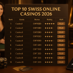 Top 10 Casinos en Ligne Suisses 2026